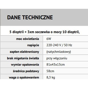 .Lampa Lupa LED 5dpi Beauty SS! .